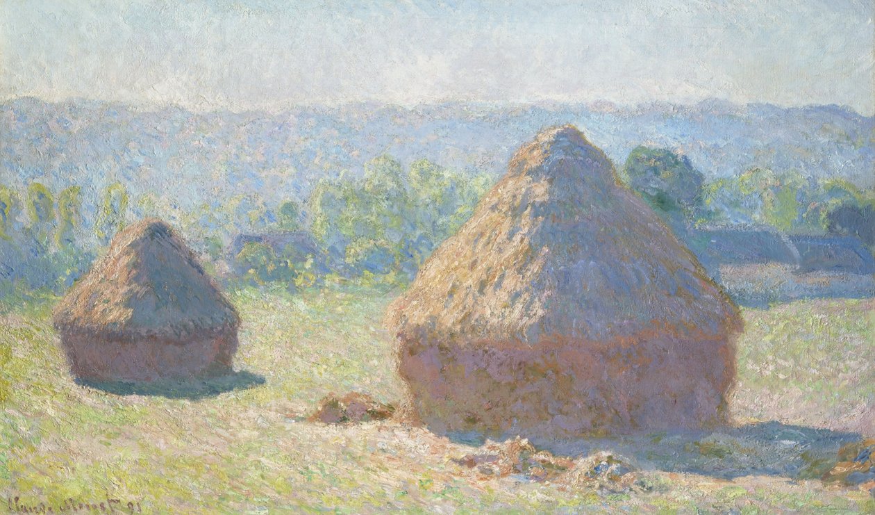 Hooistapels, Eind van de Zomer door Claude Monet