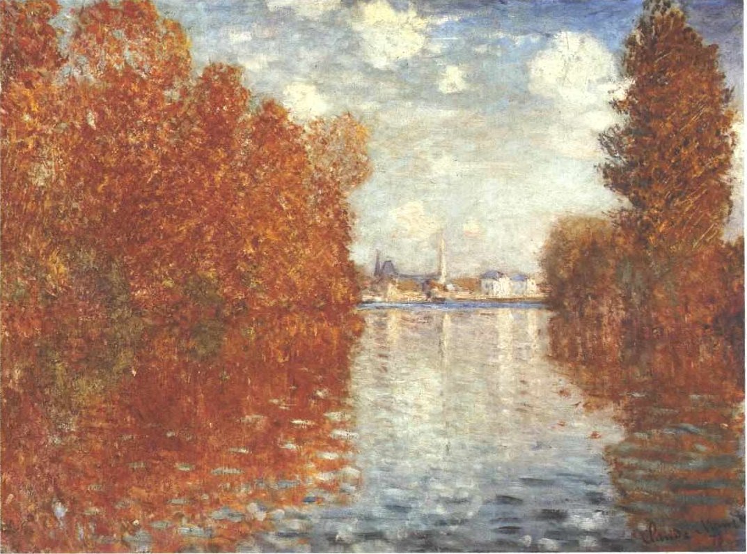 Herfst in Argentueil door Claude Monet