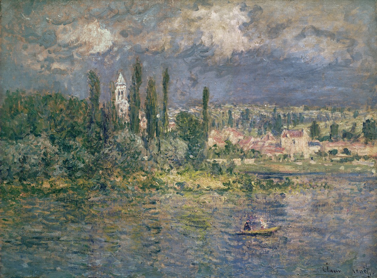 Landschap met een onweersbui, Vetheuil, 1880 door Claude Monet