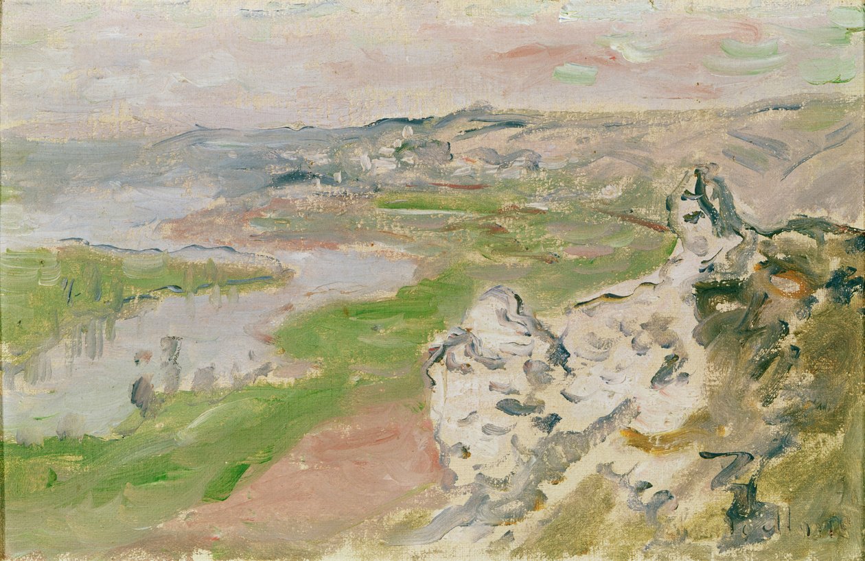 Le Cirque des Céteaux, de Seine gezien vanaf de hoogten van Chantemerle, 1881 door Claude Monet