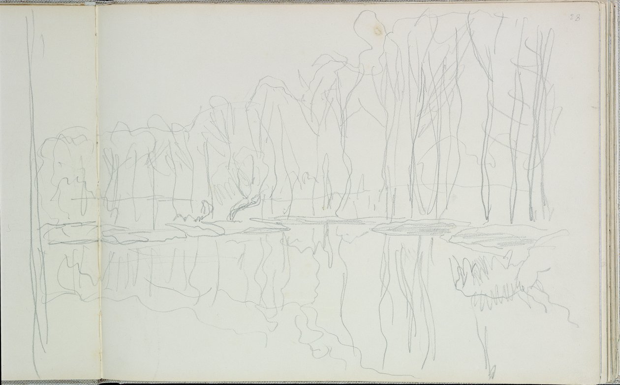 Populieren aan de rivier de Epte door Claude Monet