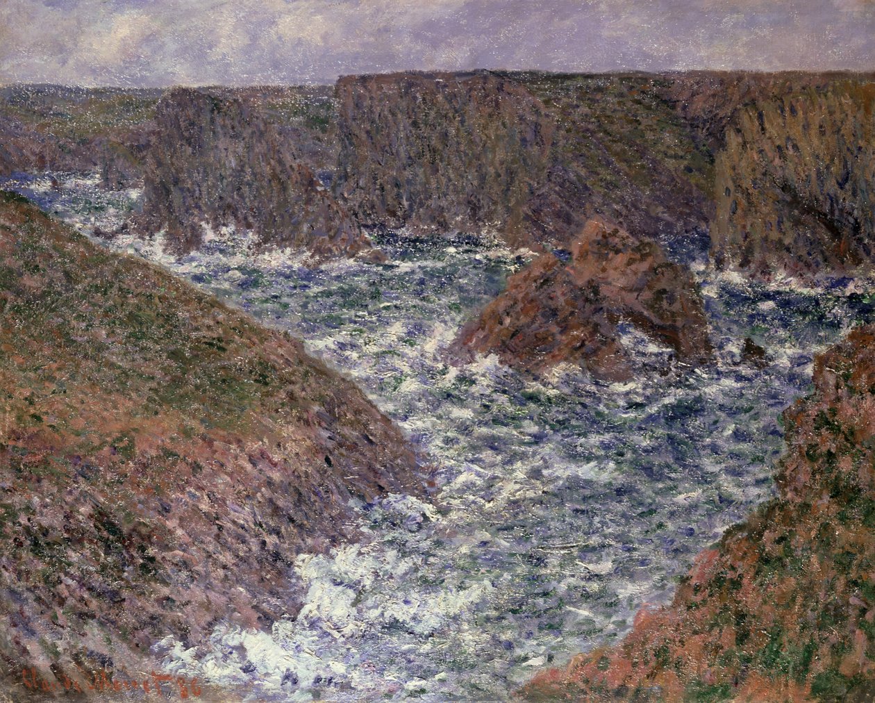 Port Domois op Belle Ile door Claude Monet