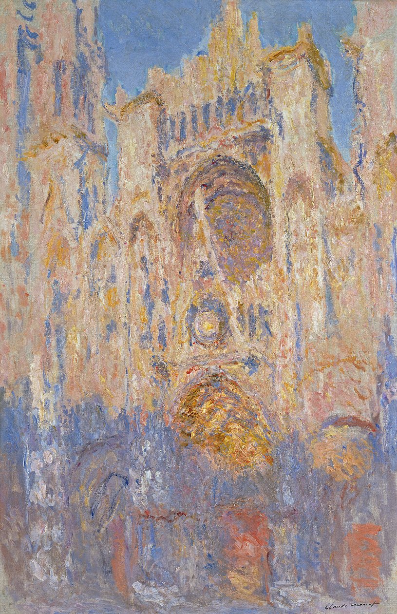 Kathedraal van Rouen, effecten van zonlicht, zonsondergang door Claude Monet