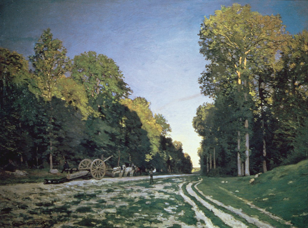 Route de Chailly, Fontainebleau door Claude Monet