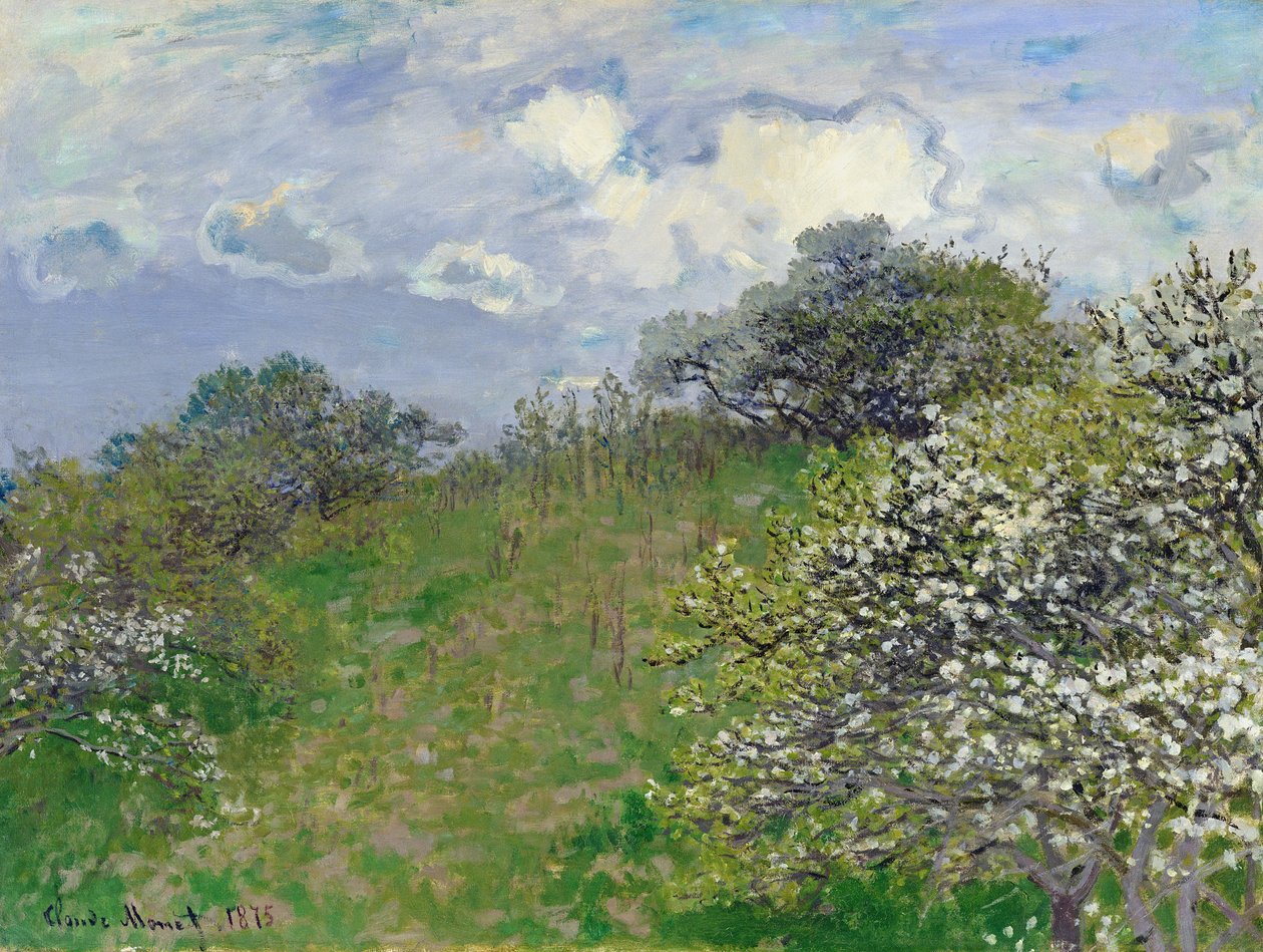 Lente, 1875 door Claude Monet
