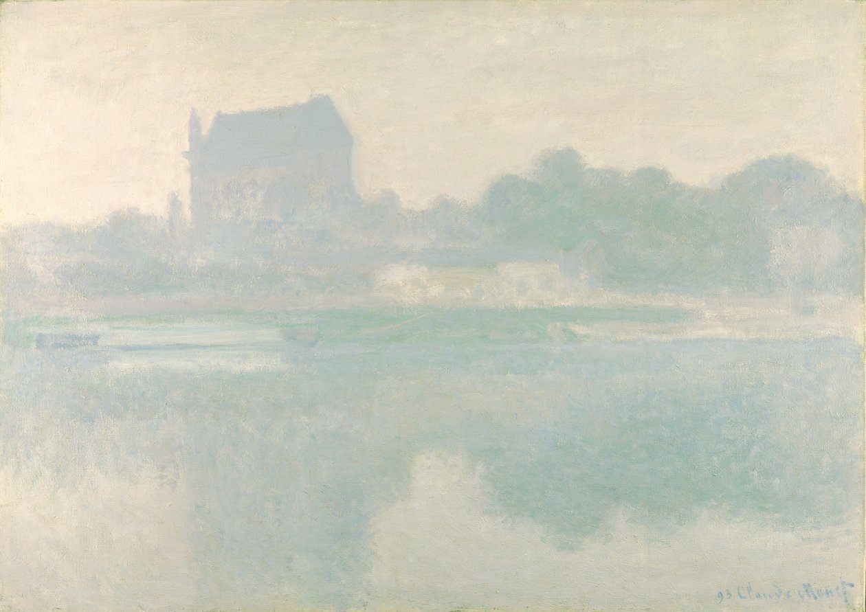De kerk van Vernon, Brouillard, 1894 door Claude Monet