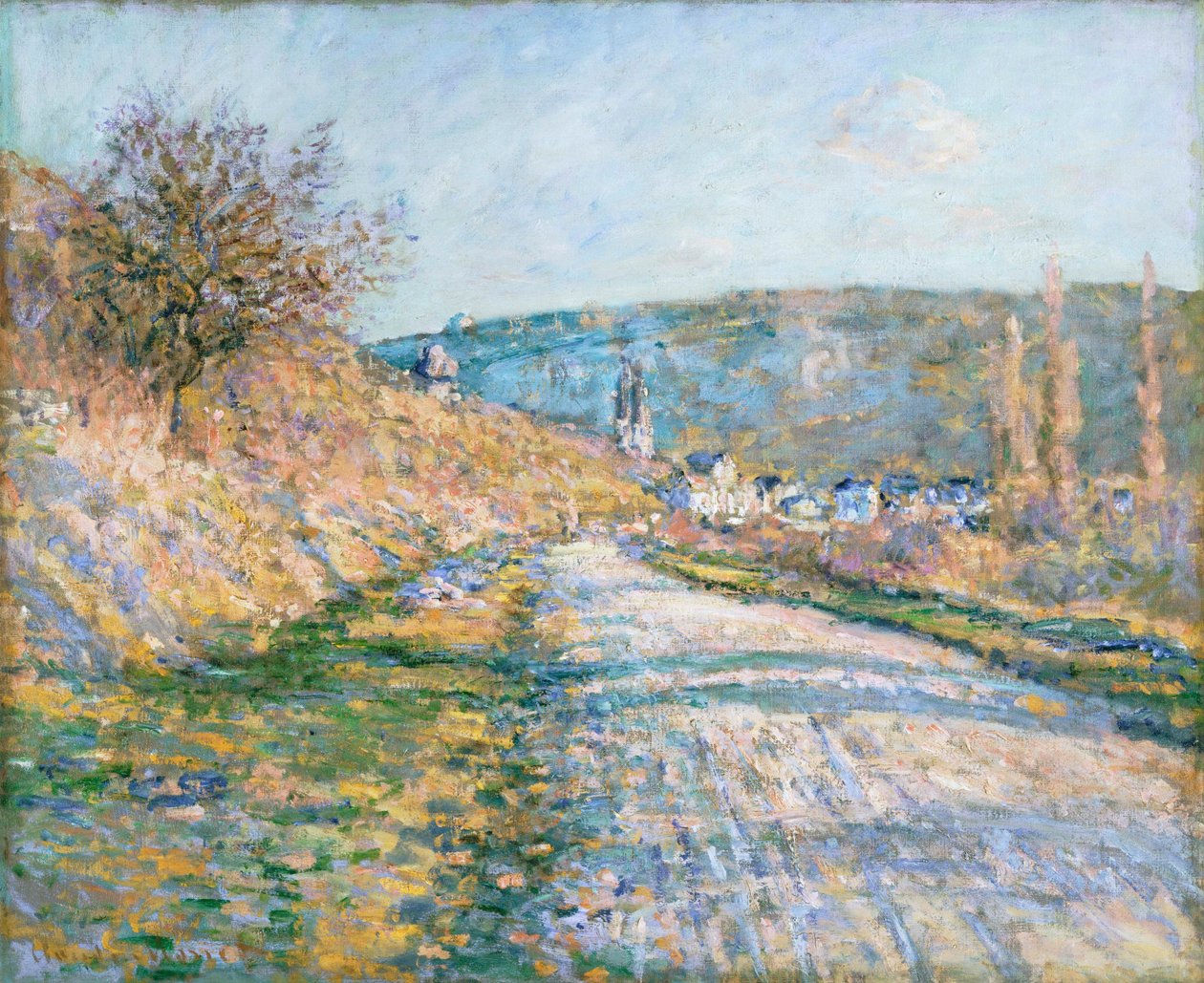 De Weg naar Vétheuil door Claude Monet