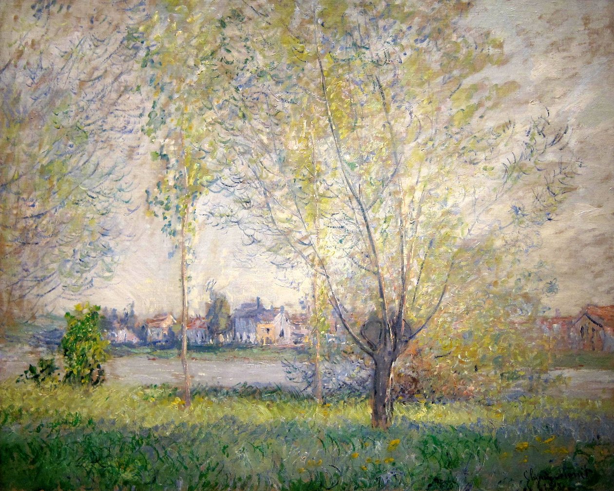 Wilgen van Vétheuil door Claude Monet