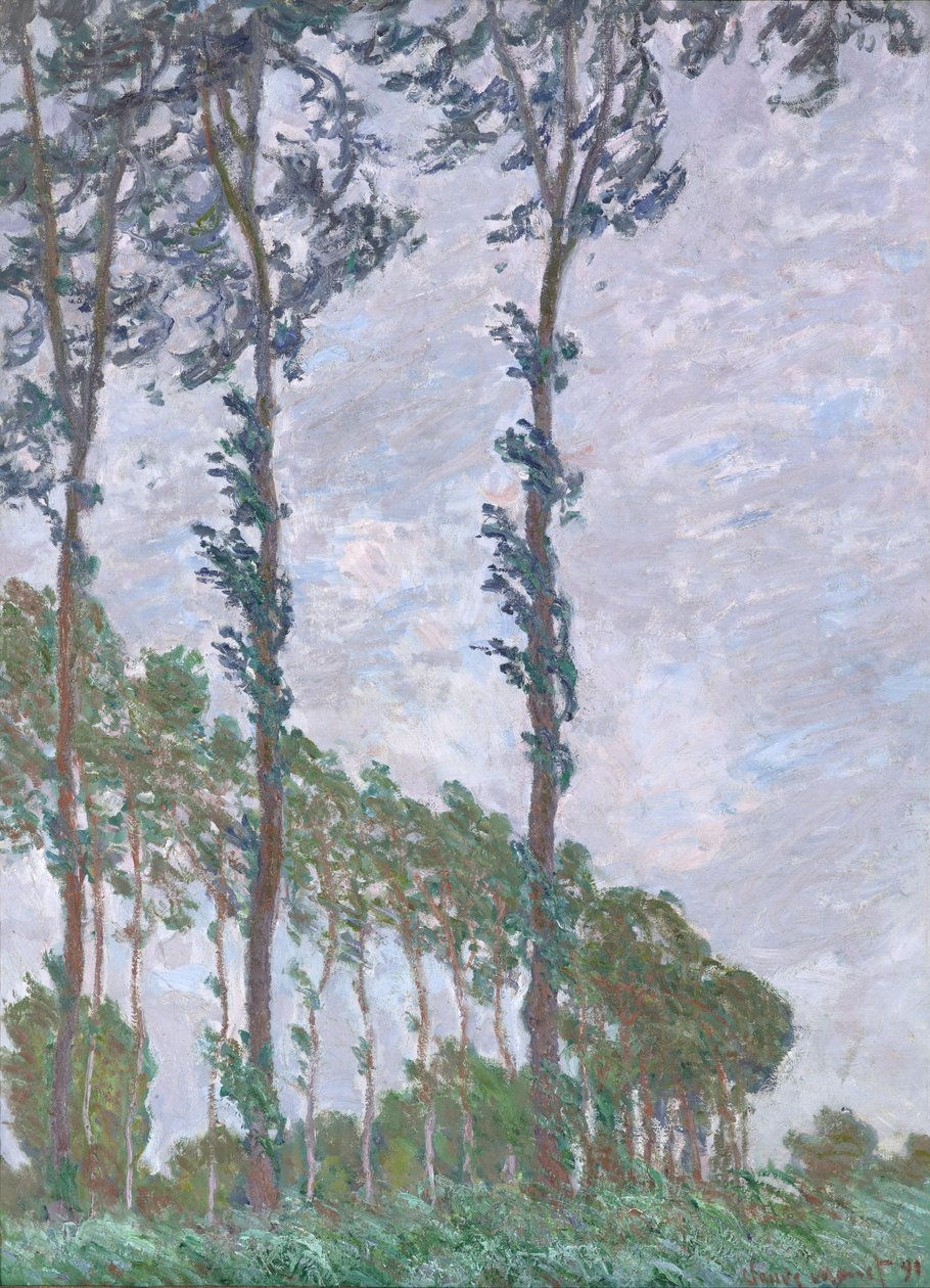 Windeffect, Serie van de Populieren door Claude Monet
