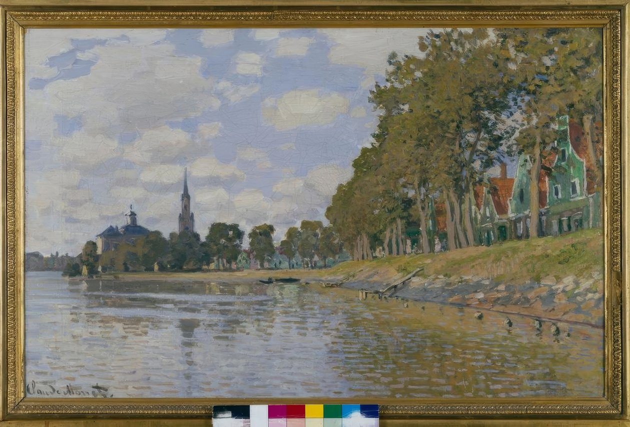 Zaandam (Holland) door Claude Monet