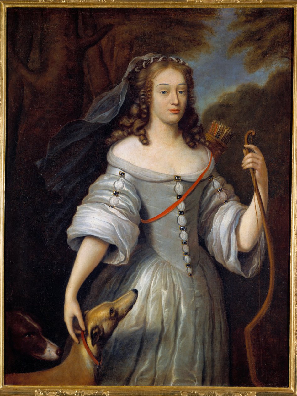 Portret van Louise Francoise de la Baume le Blanc (Louise Francoise de la Valliere) Madame de la Valliere door Claude (after) Lefebvre