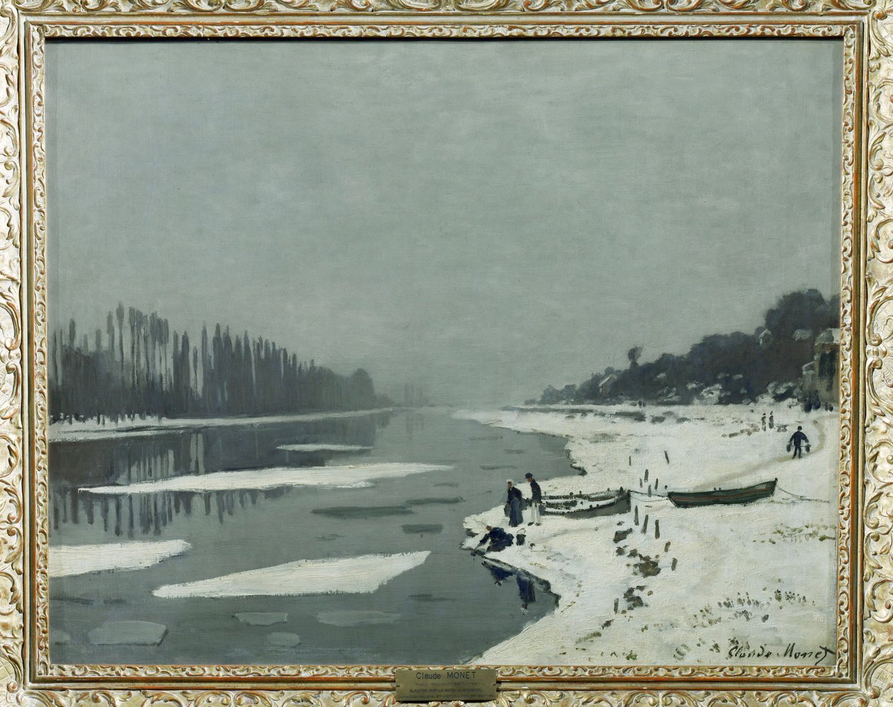 Gletsjers op de Seine bij Bougival ... door Claude (follower of) Monet