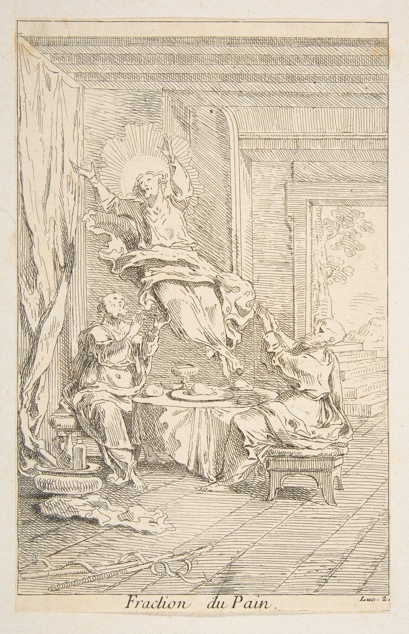 Verdeling van het brood, n.d. door Claude Gillot, Jacques Gabriel Huquier
