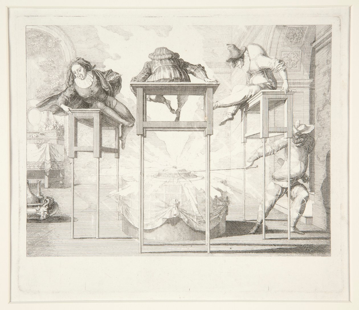 Ondeugende Harlekijn door Claude Gillot
