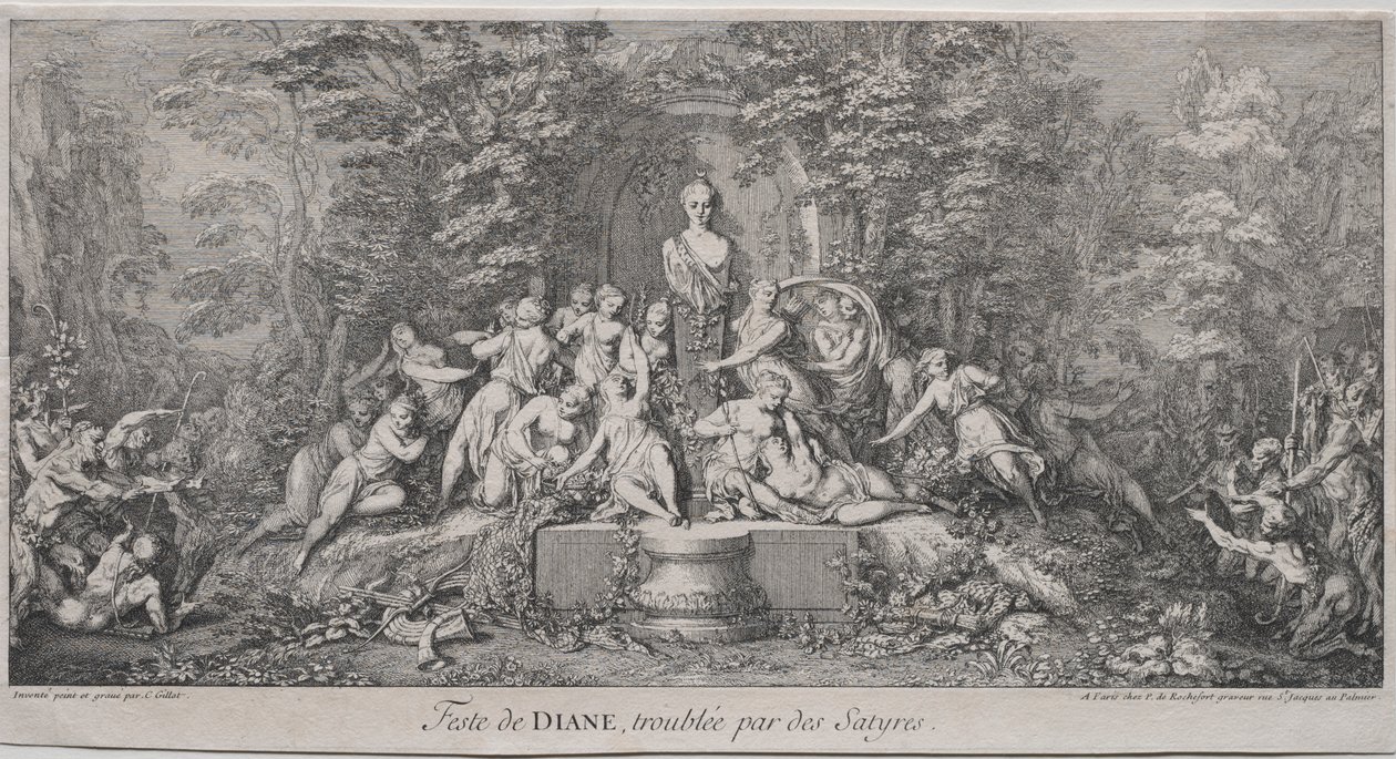 De Vier Festivals: Festival van Diana door Claude Gillot
