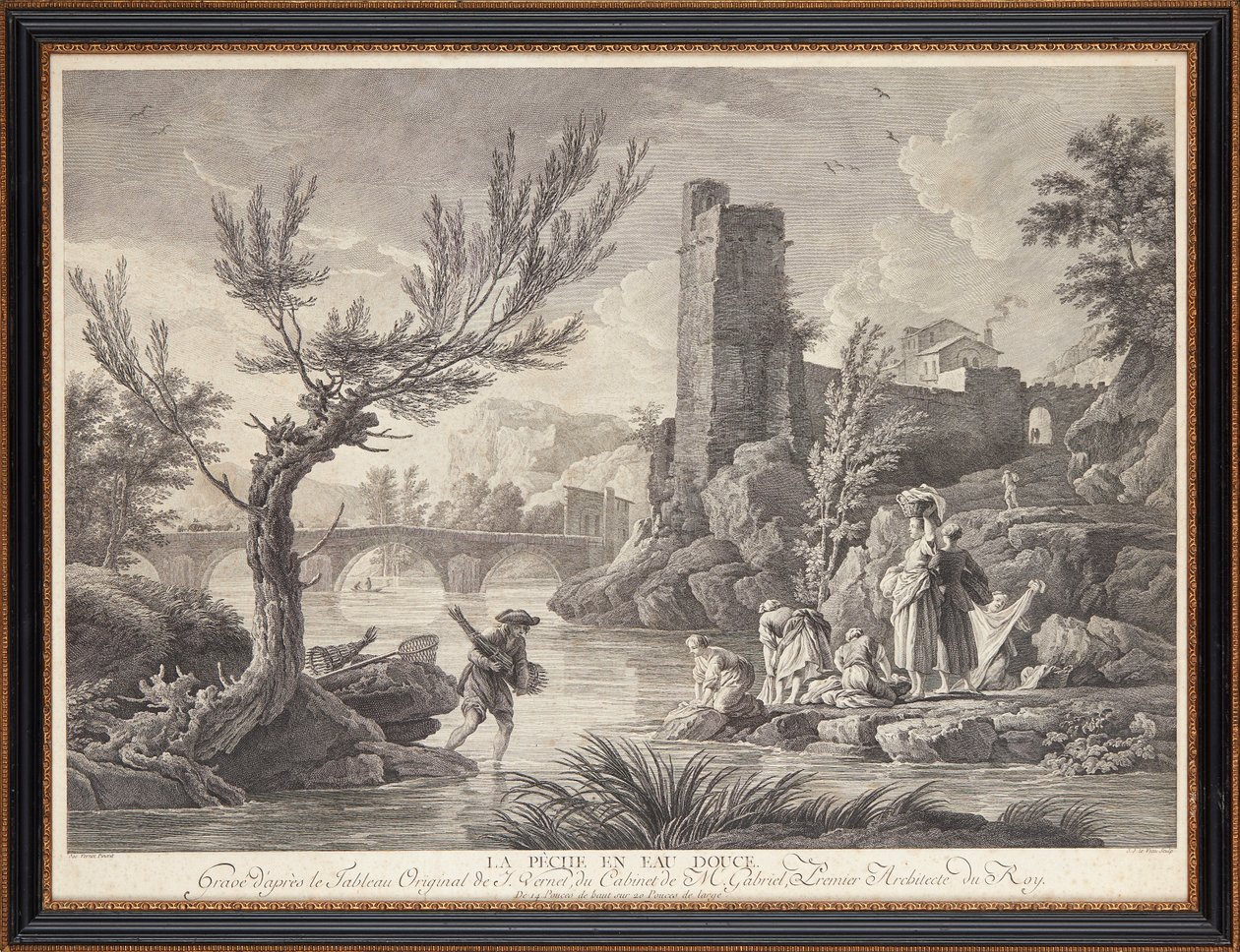 Franse stalen gravures door Claude Joseph (after) Vernet