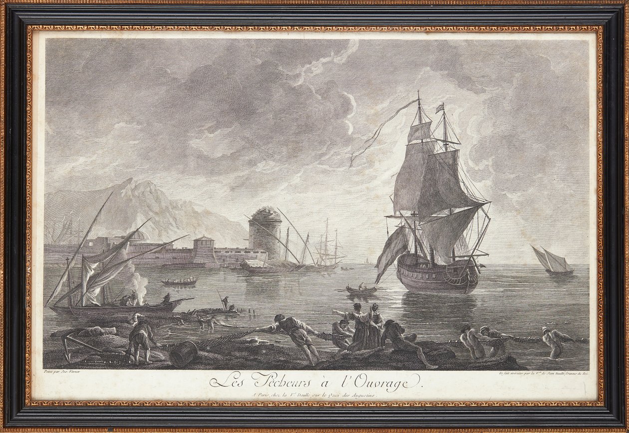 Franse staalgravures door Claude Joseph (after) Vernet