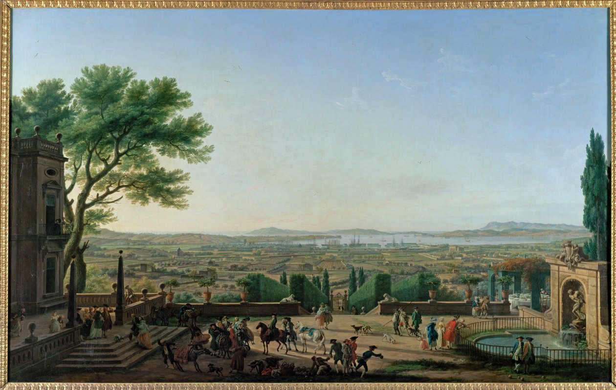 De stad en haven van Toulon ... door Claude Joseph Vernet