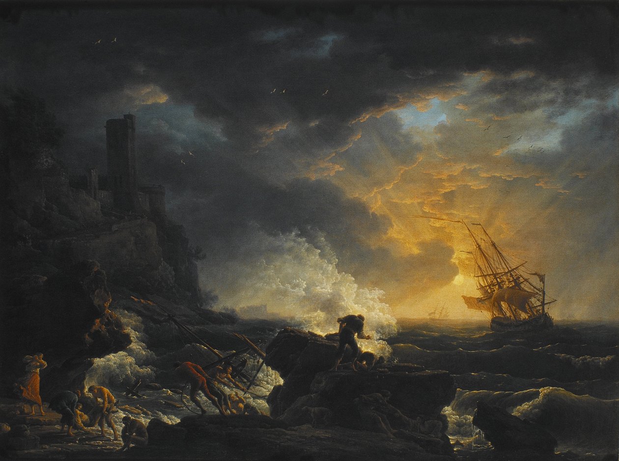 Scheepswrak, Tweede helft van de 18e eeuw door Claude Joseph Vernet