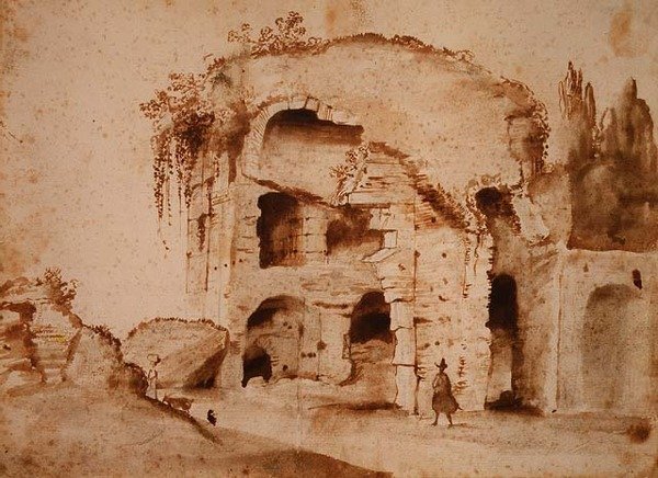 Een Ruïne op de Palatijn door Claude Lorrain