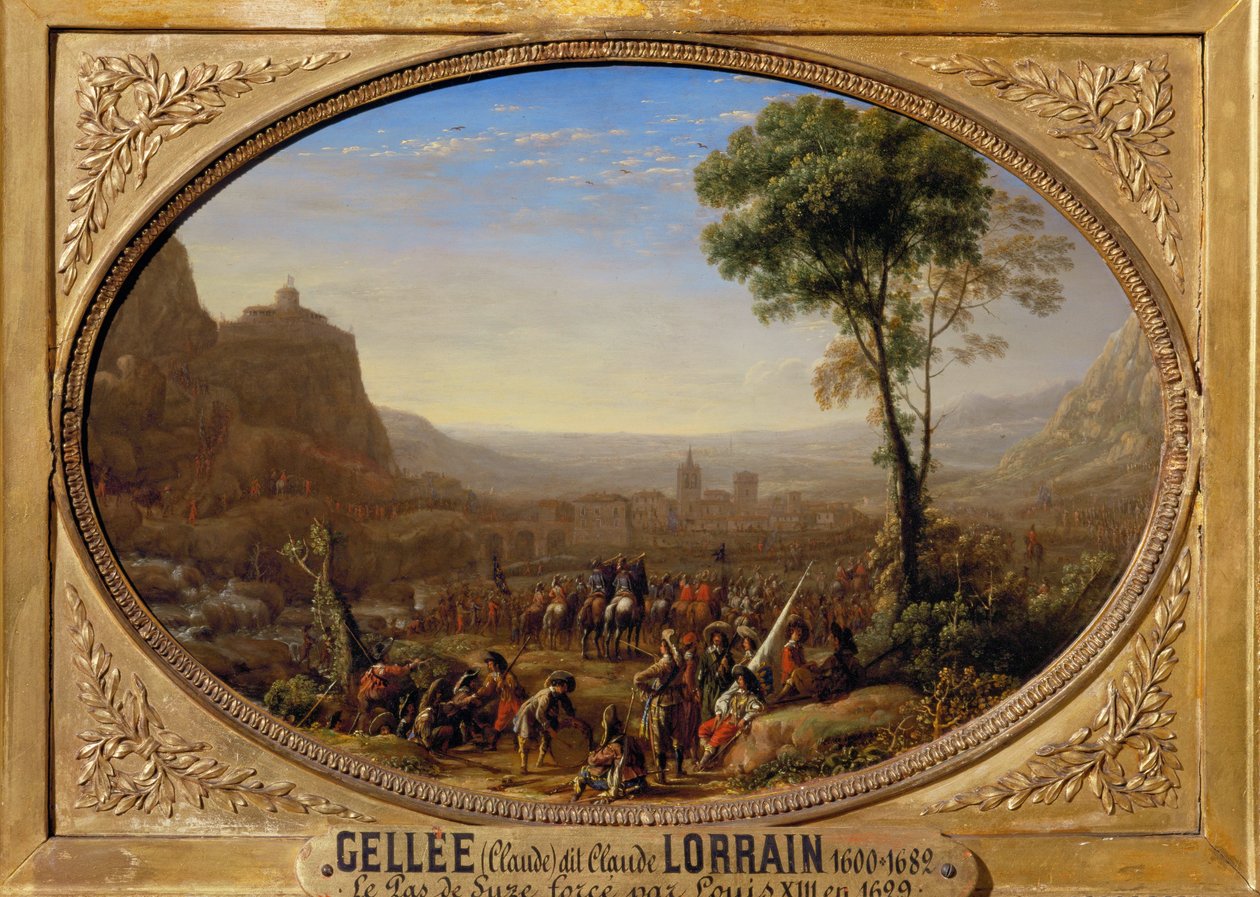Le pas de Suse force par Louis XIII - Louis XIII neemt de pas bij Suse ... door Claude Lorrain (1600 82)