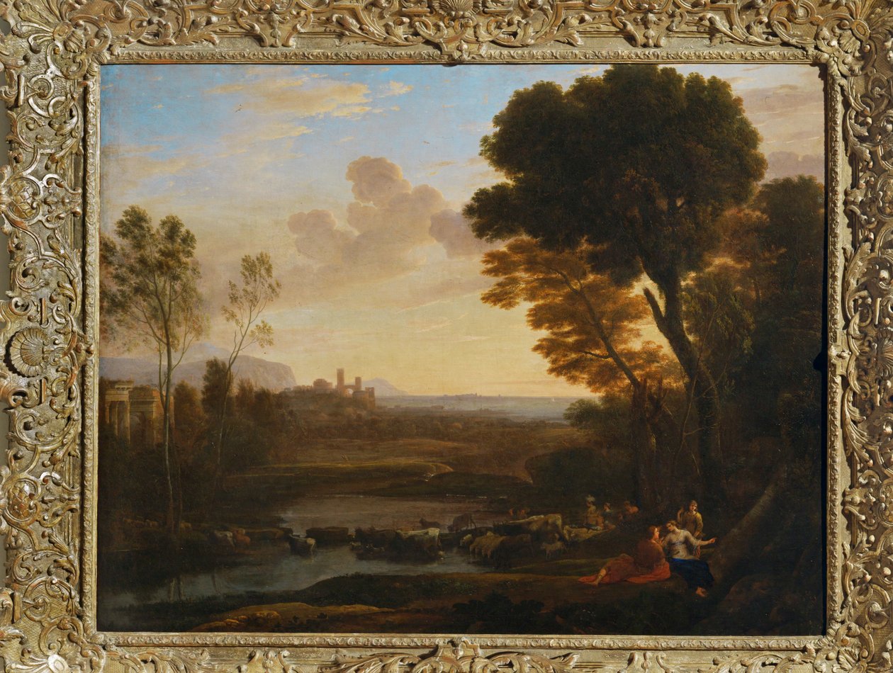 Landschap met Parijs en Oenone, zegt de ... door Claude Lorrain (1600 82)