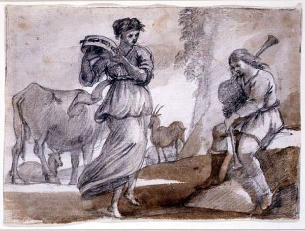 Plattelandsdans door Claude Lorrain