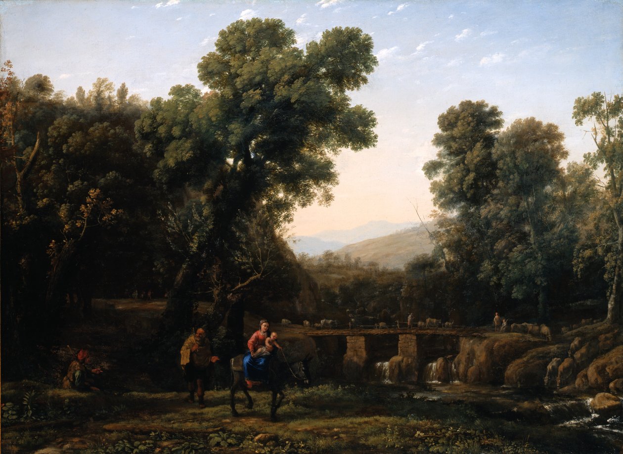 De vlucht naar Egypte door Claude Lorrain (1600 82)