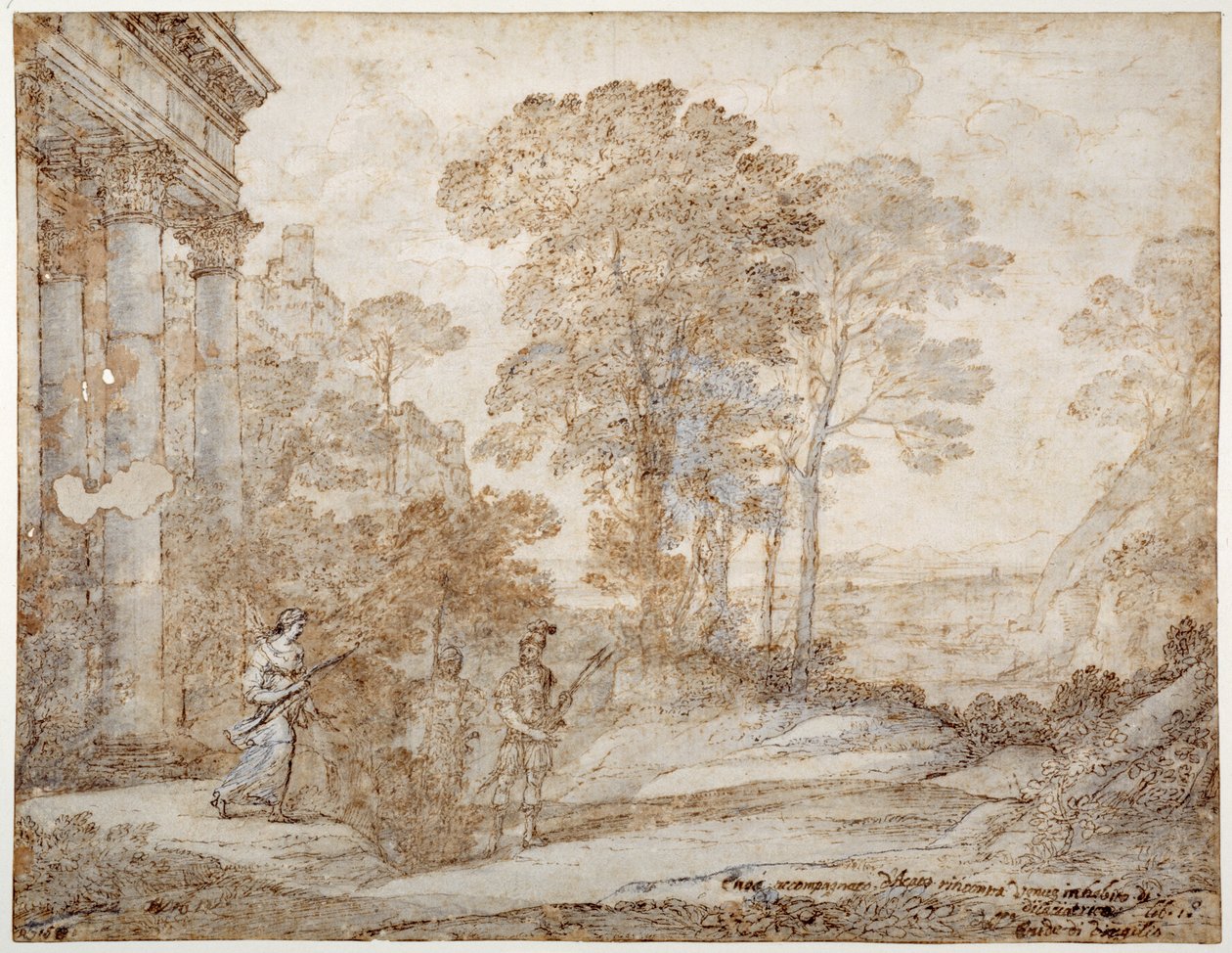 De ontmoeting tussen Venus en Aeneas, c.1678 door Claude Lorrain