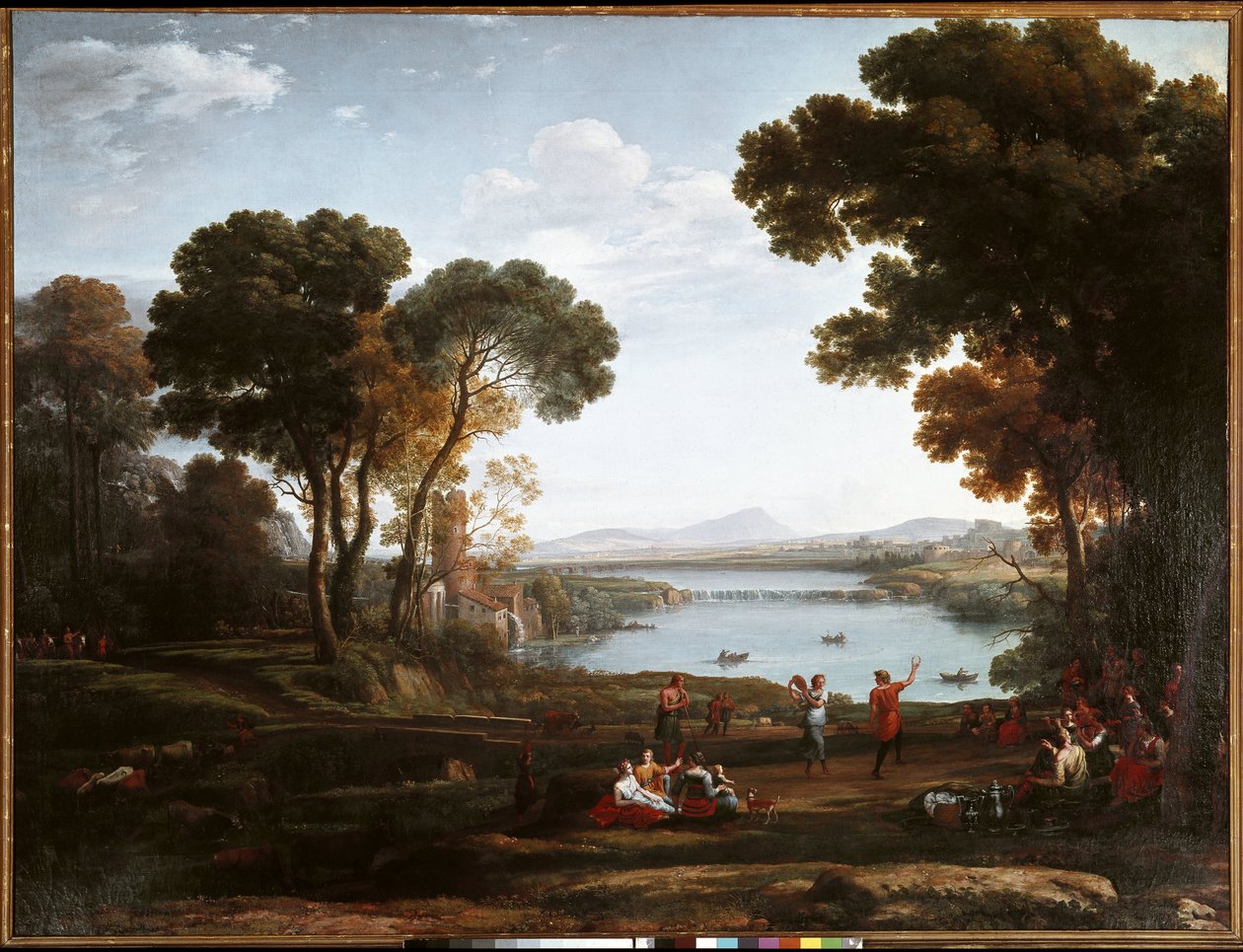 Landschap met dansende figuren door Claude Lorrain