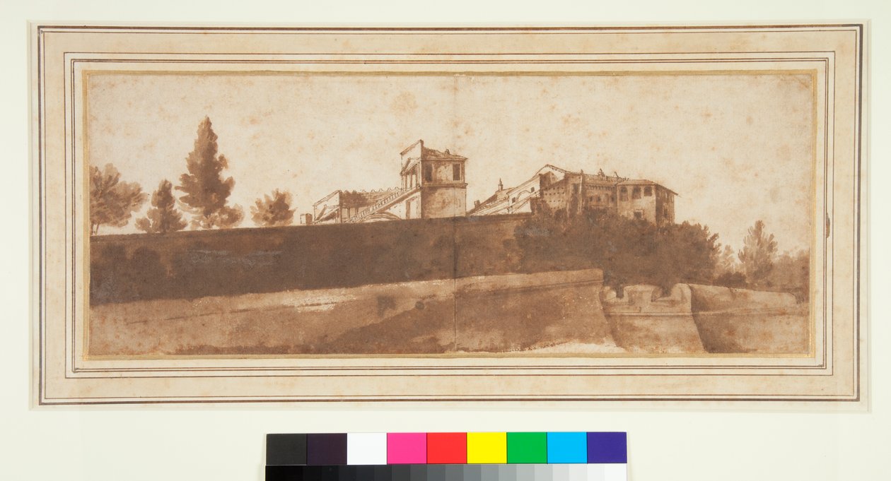 Uitzicht op de Belvedere en de Vestingwerken van het Vaticaan door Claude Lorrain