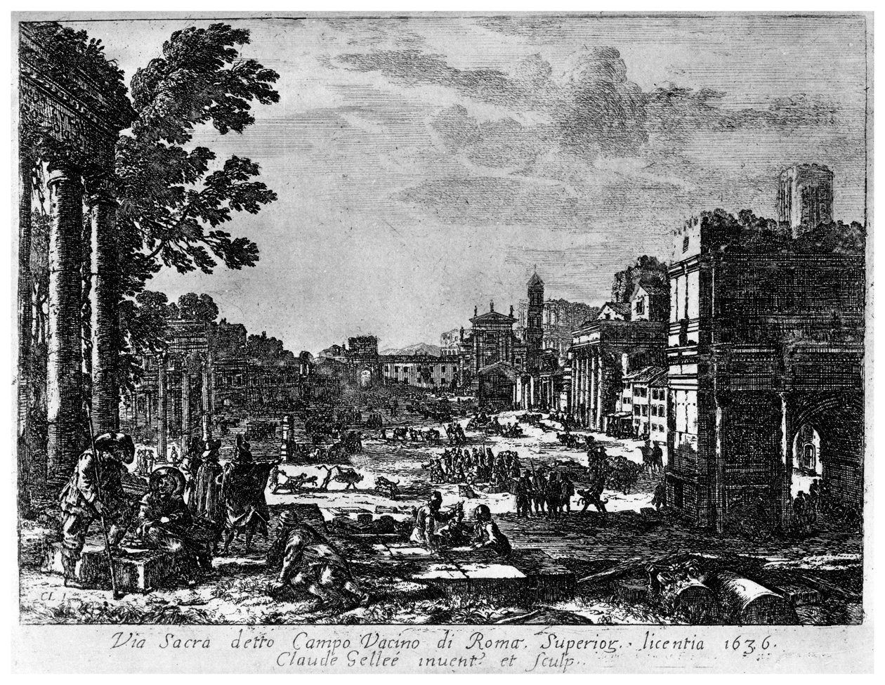 Campo Vacino door Claude Lorrain