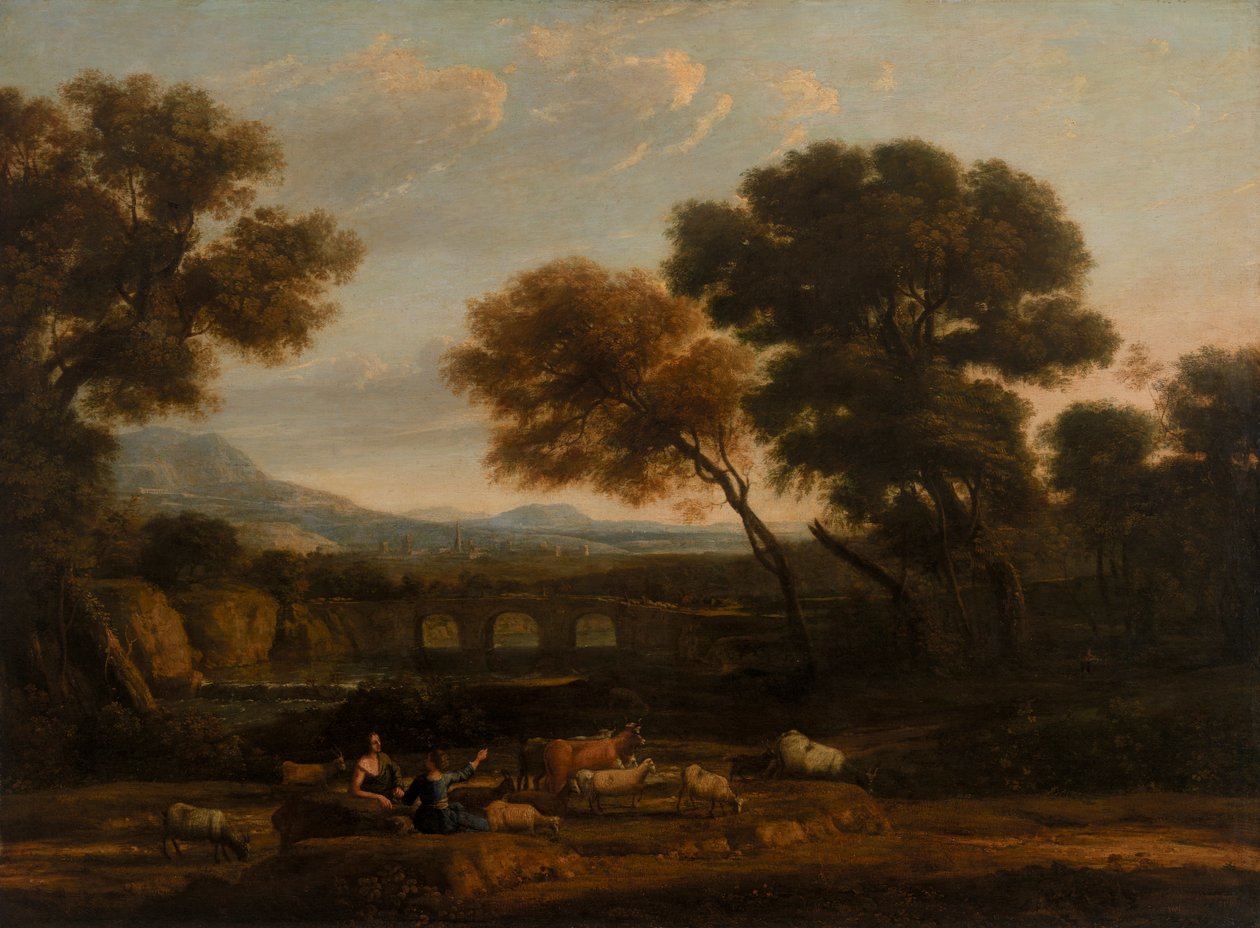 Pastoraal landschap door Claude Lorrain