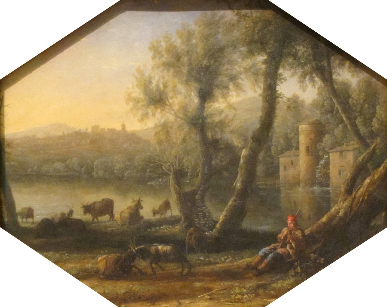 Pastoraal landschap Alternatieve titel(s):  Diamond Claude door Claude Lorrain