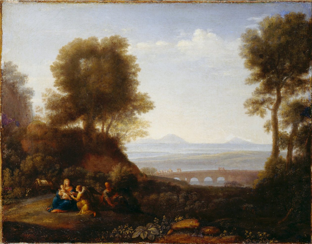 Rust tijdens de Vlucht naar Egypte door Claude Lorrain