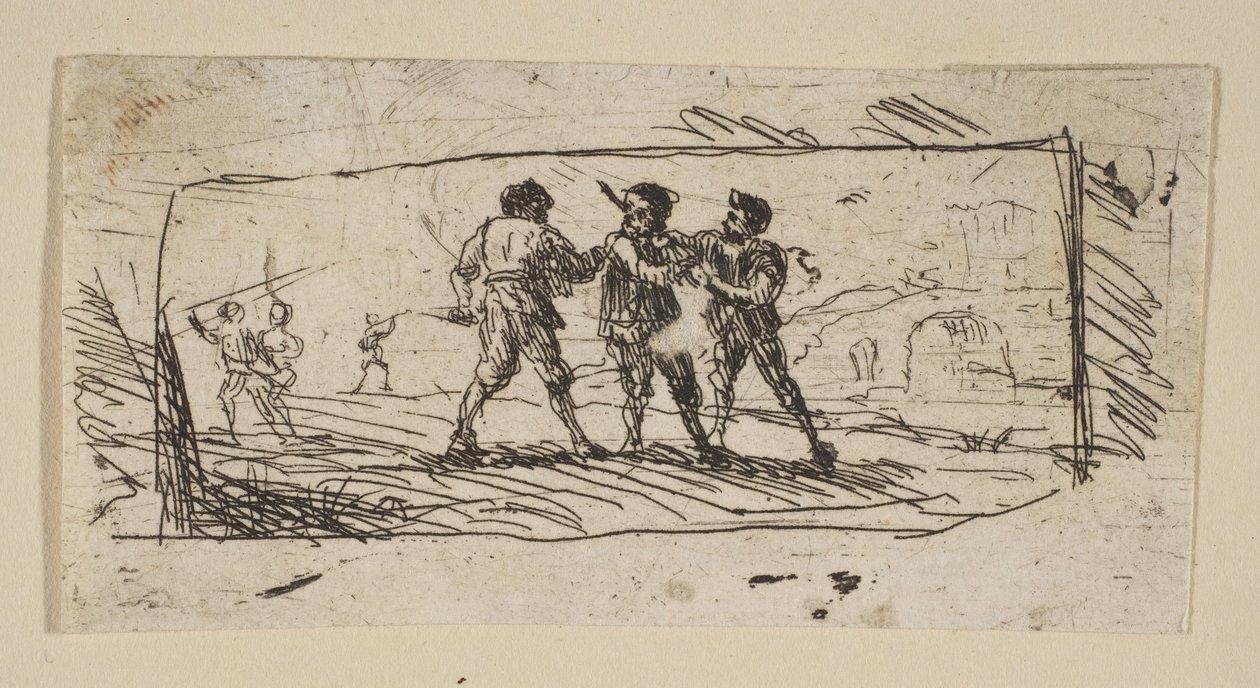Studie met Bandieten Onderste Deel door Claude Lorrain
