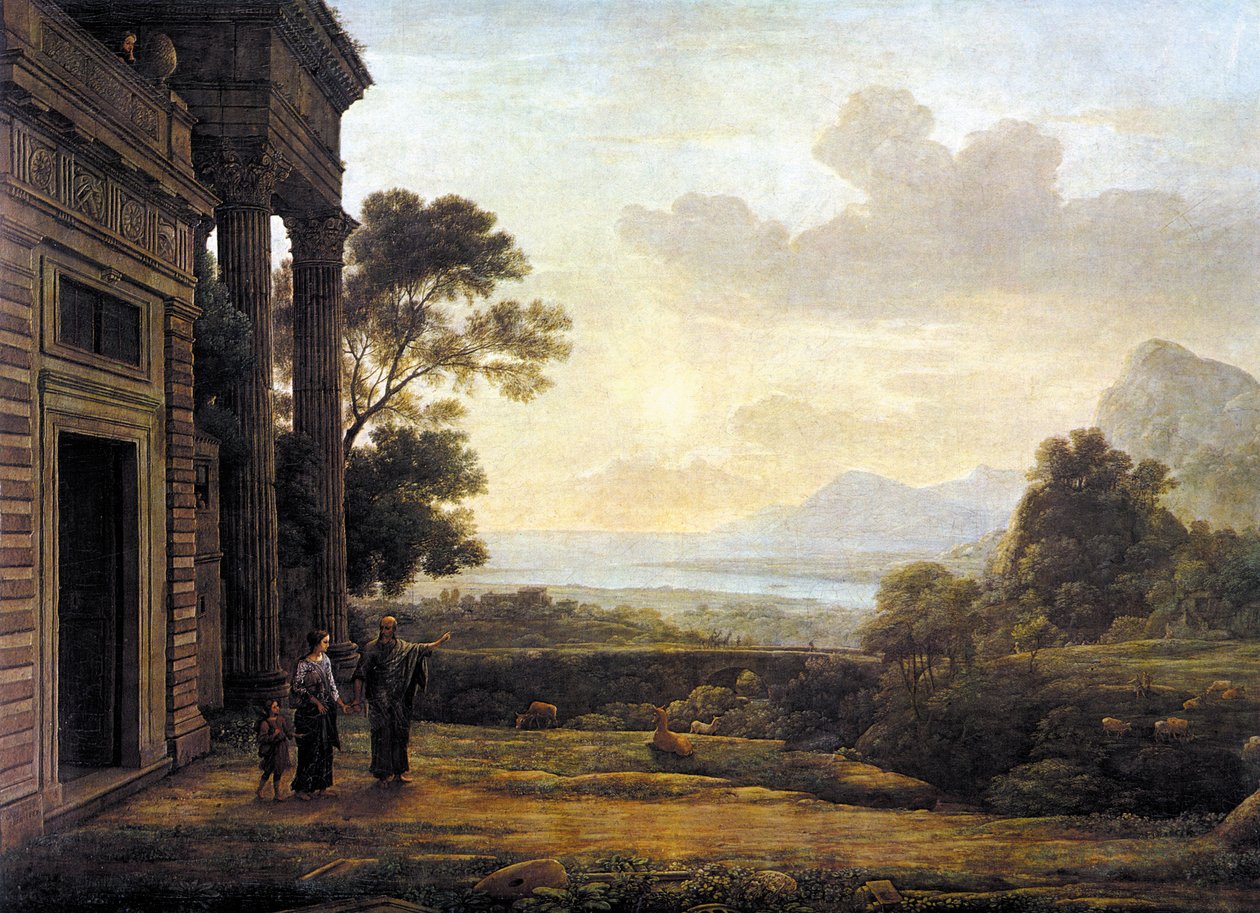 De verbanning van Hagar door Claude Lorrain