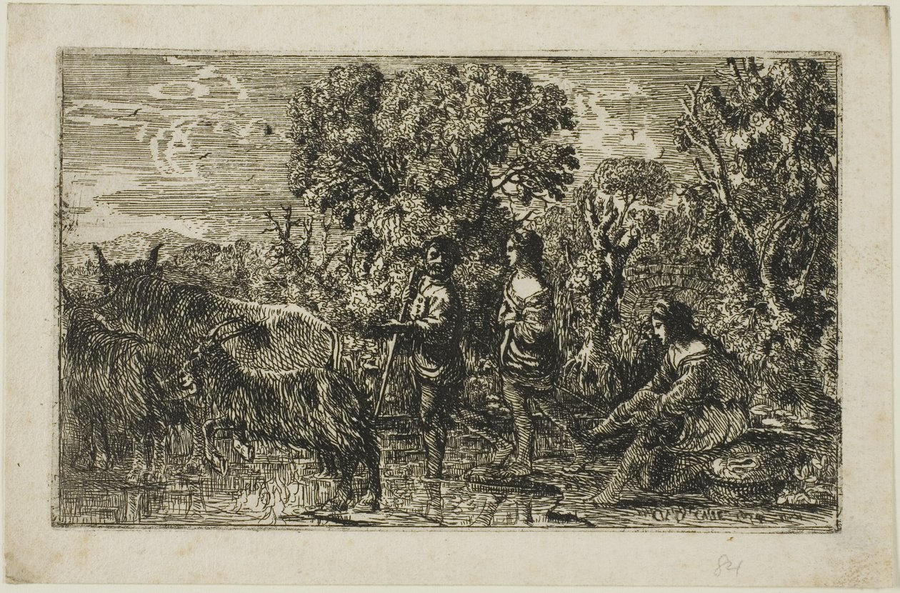 De doorwaadbare plaats door Claude Lorrain