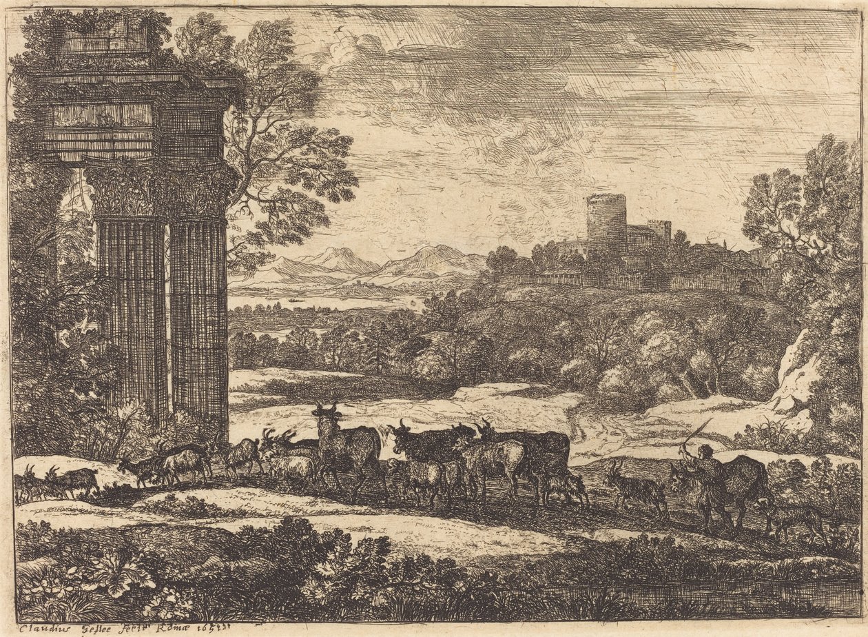 De Kudde Keert Terug in Stormachtig Weer door Claude Lorrain