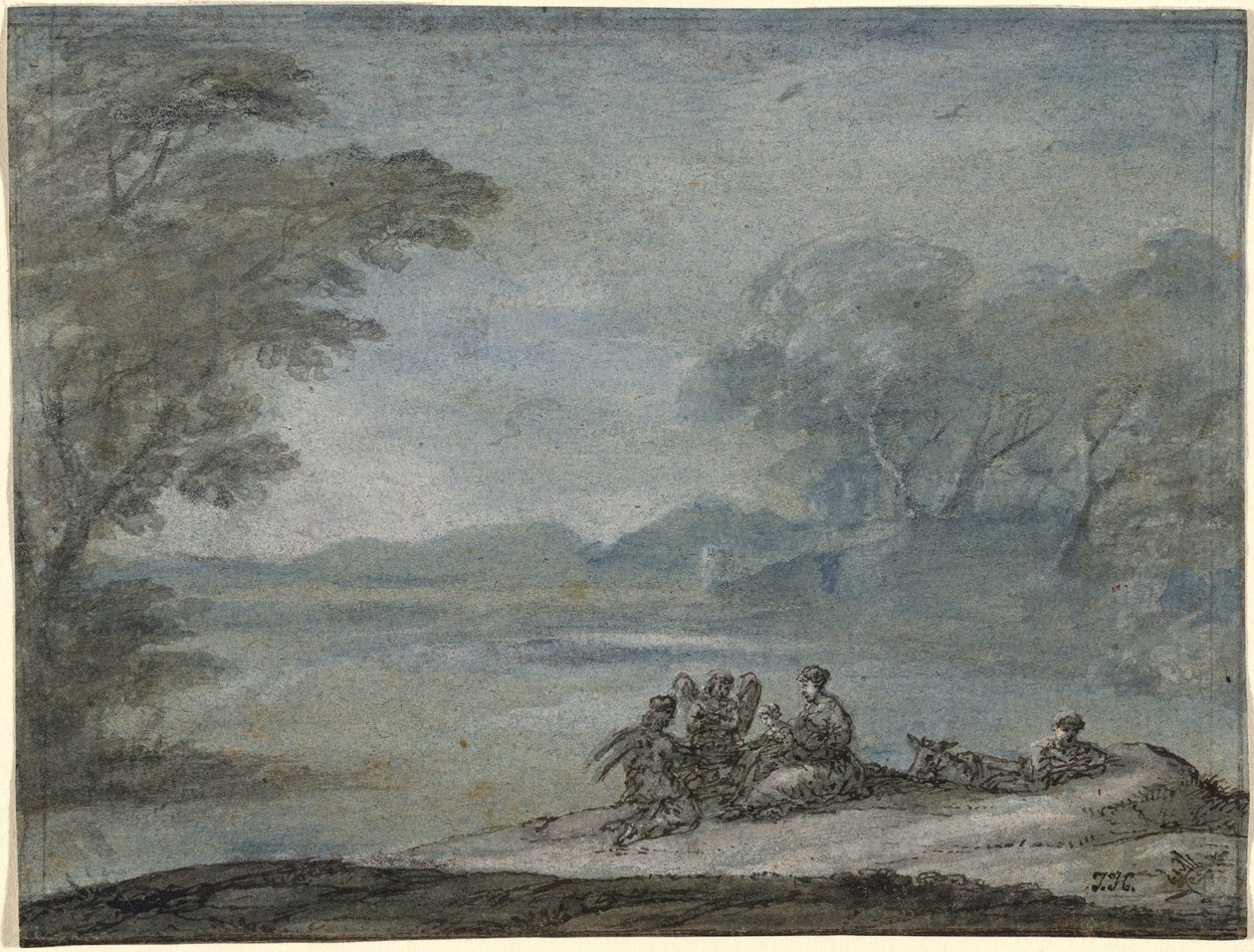 Rust tijdens de vlucht naar Egypte door Claude Lorrain