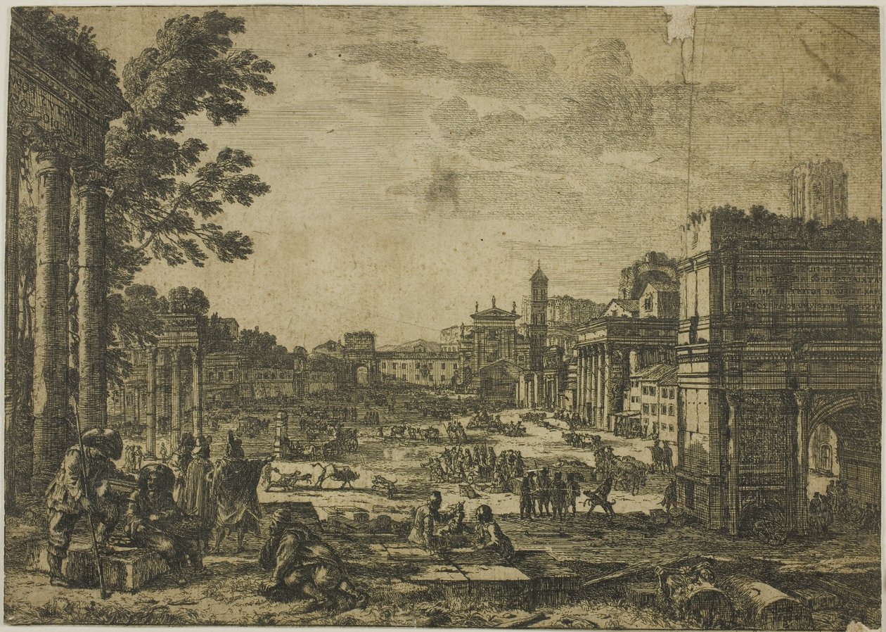 Het Romeinse Forum door Claude Lorrain