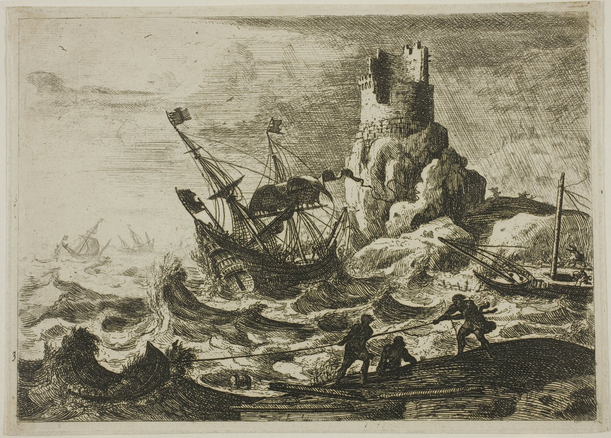Het Schipbreuk door Claude Lorrain