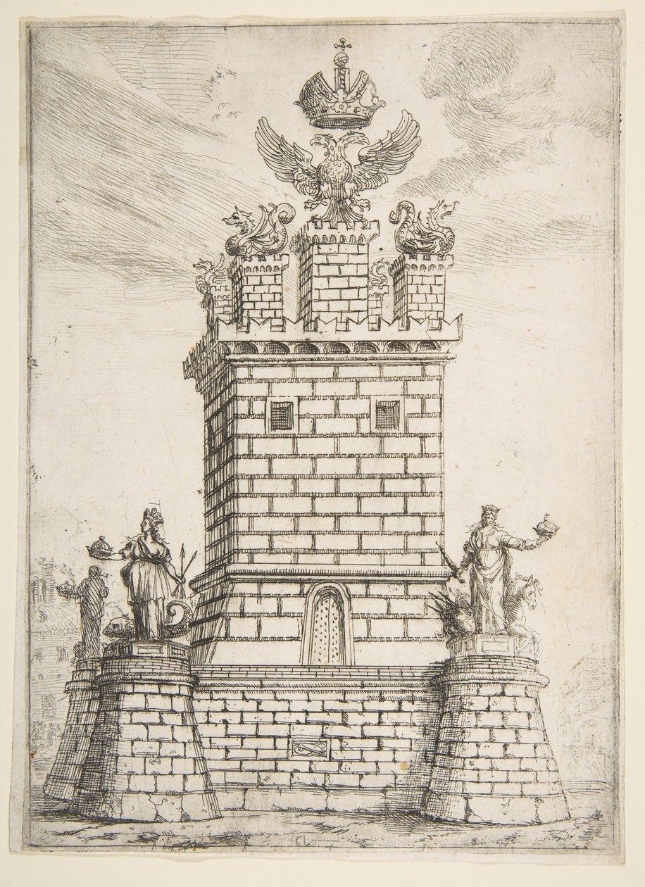 De Vierkante Toren, 1637 door Claude Lorrain