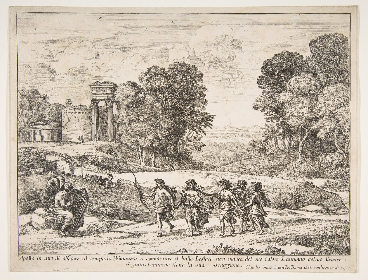 Tijd, Apollo en de Seizoenen door Claude Lorrain