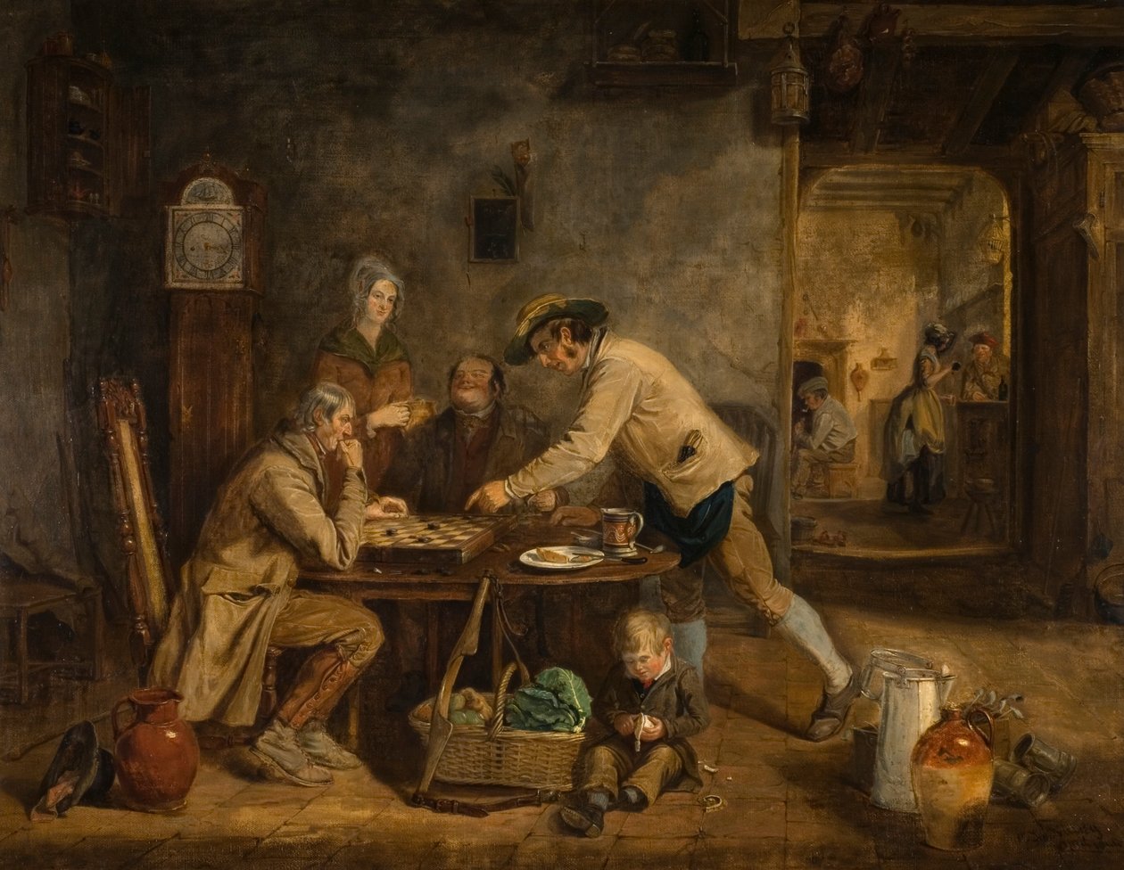 De damspelers, 1844 door Claude Lorraine R.W Nursey