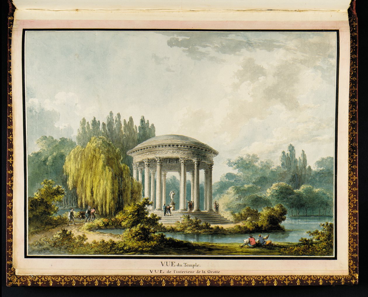Vue du Temple, uit Recueil des plans du Petit Trianon door Richard Mique door Claude Louis Chatelet