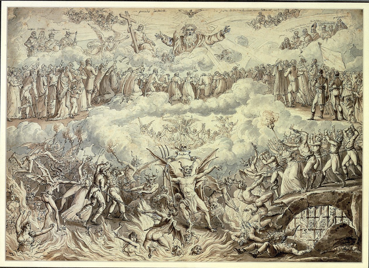 Een royalistische allegorie door Claude Louis Desrais