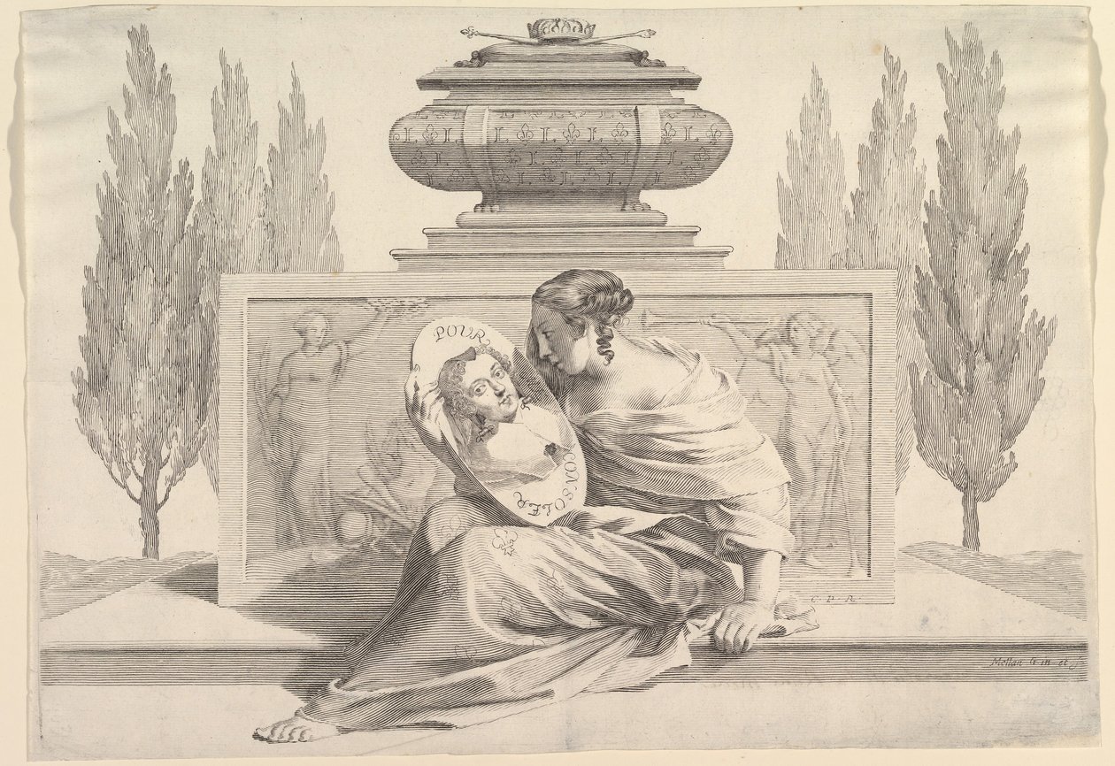 Allegorie ter ere van Anna van Oostenrijk, ca. 1643 door Claude Mellan