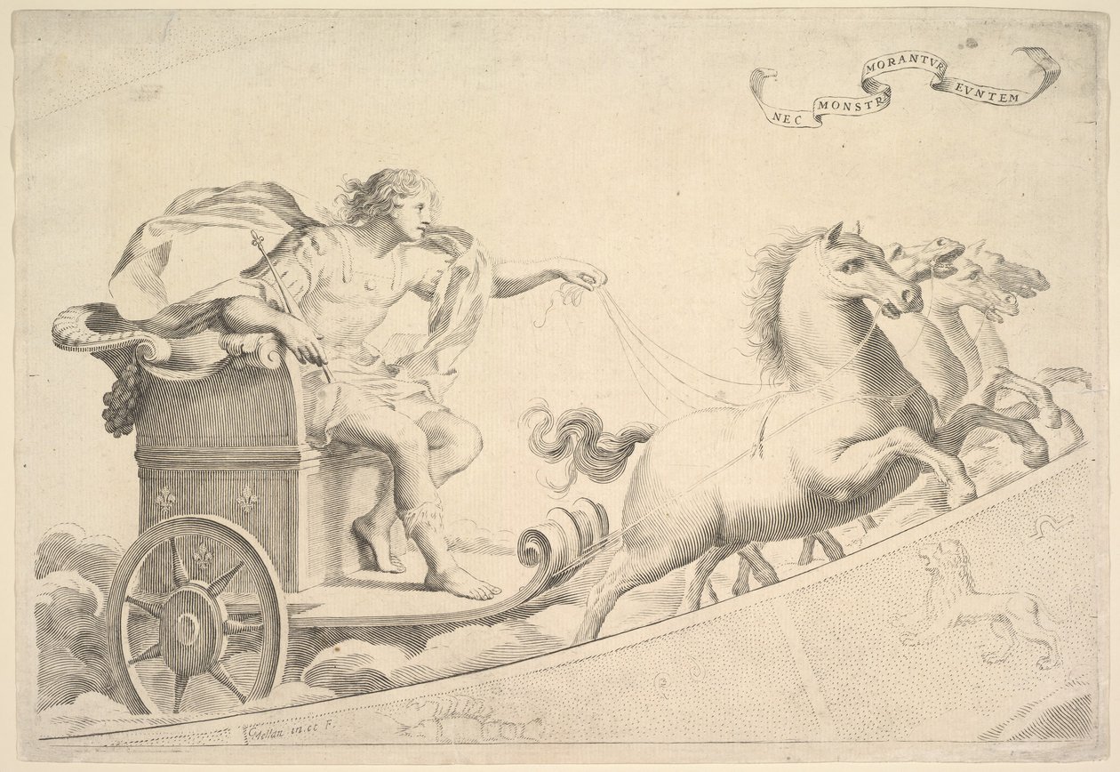 Allegorie ter Ere van Lodewijk XIV door Claude Mellan