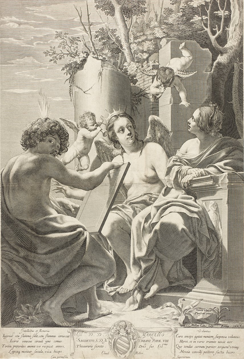 Allegorie van de vermogens van de ziel door Claude Mellan